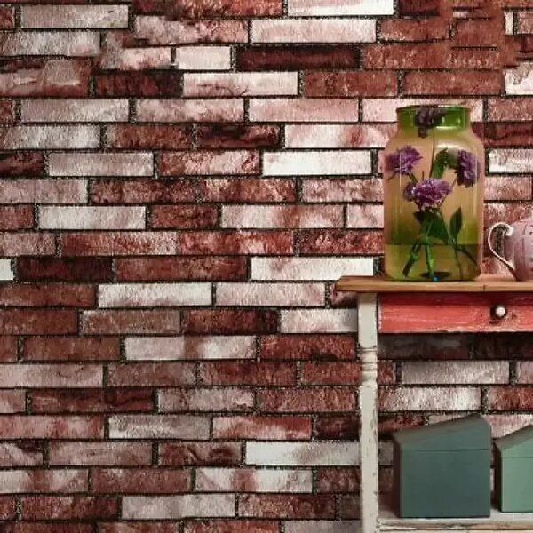 Papier Peint Effet Brique 3D