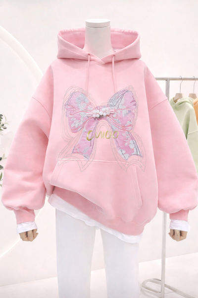 Sweat-shirt à capuche style pop