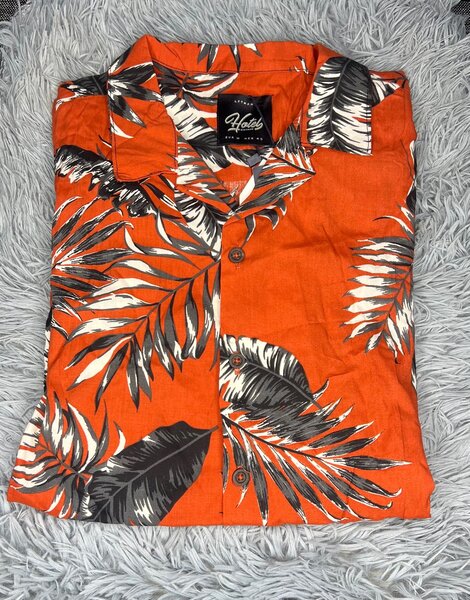 Chemise hawaïenne orange