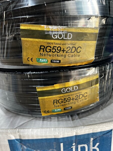 Câble Réseau RG59+2DC 100M