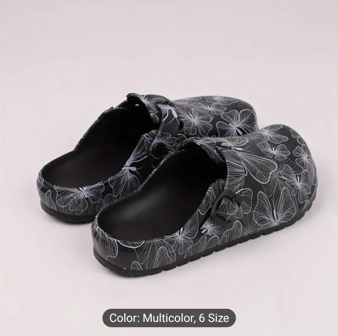 Women's Chic Butterfly Print Slides
