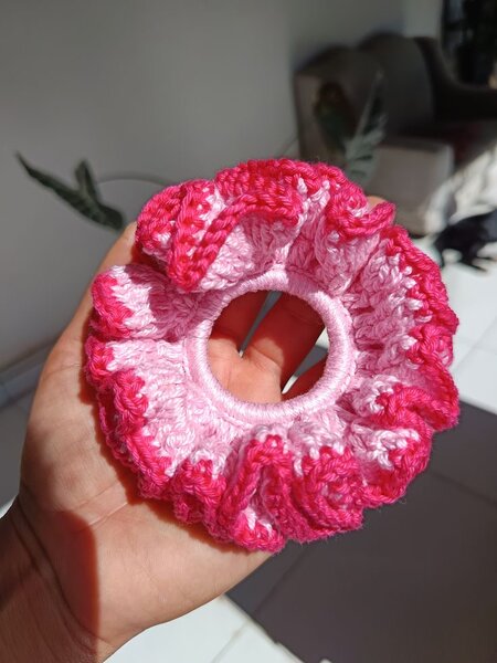 Chouchou Tricoté Rose