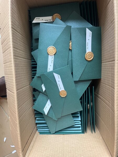 Enveloppes avec sceau en cire