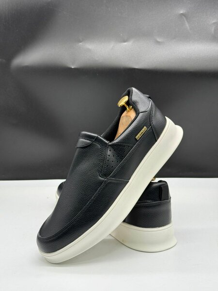 Chaussures Slip-on Cuir Noir