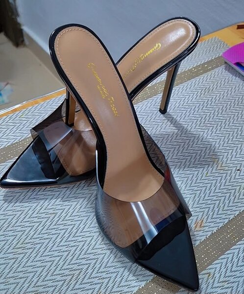 Talons Compensés Transparente Élégants