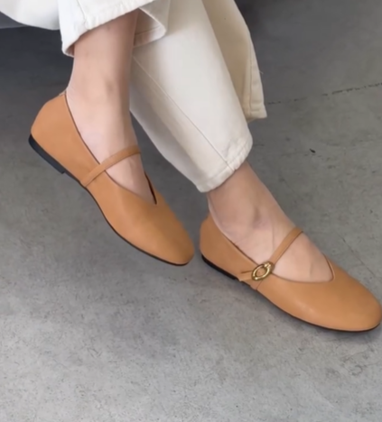 Балетки горчичные