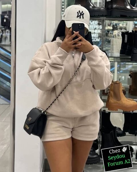 Ensemble confortable beige femme