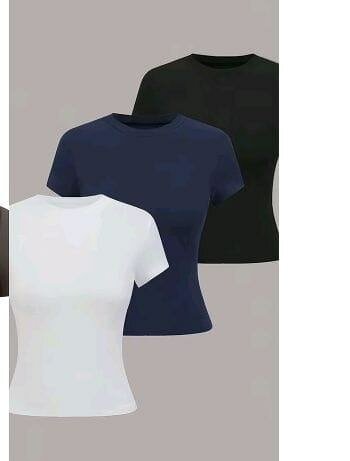 Lot de t-shirts basiques femme