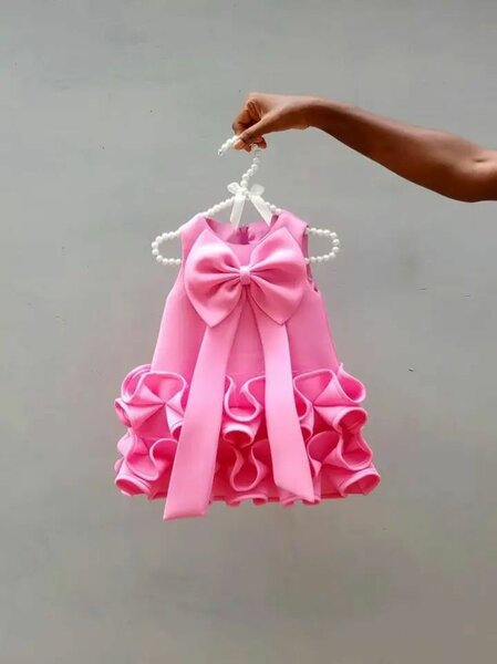 Robe de fête rose pour fille