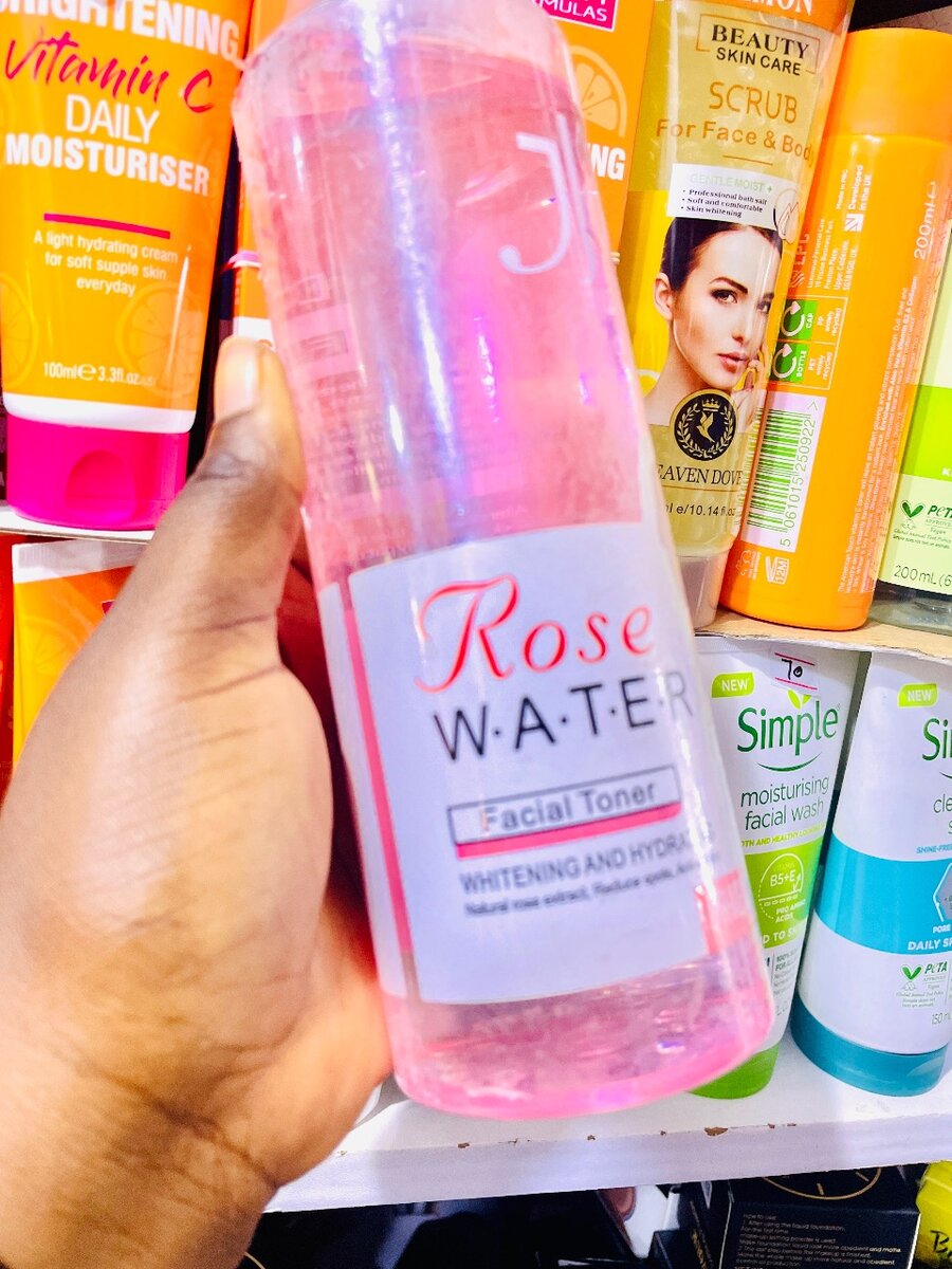 Rose water facial toner