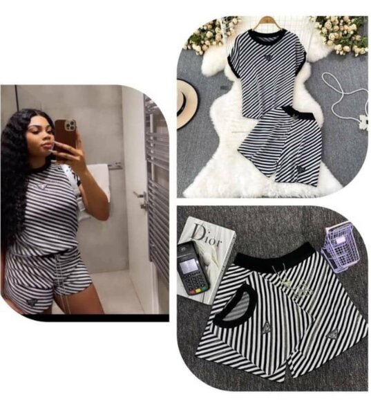 Pyjama rayé pour femme