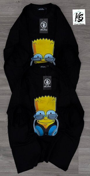T-shirt noir Bart Simpson