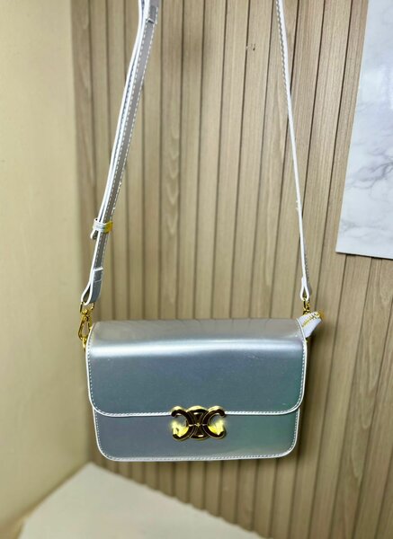 Sac bandoulière argenté