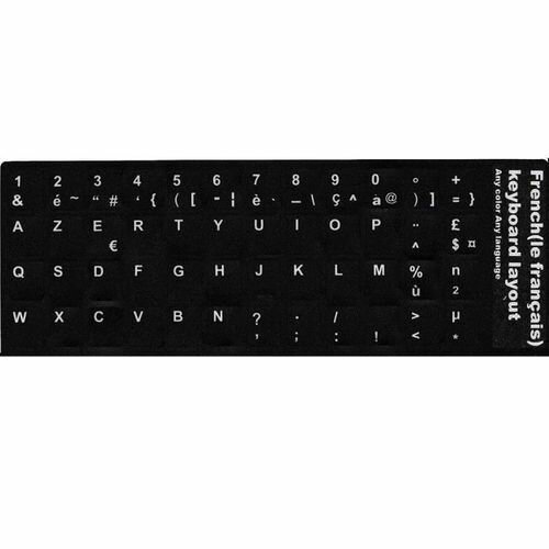 Autocollant Clavier Azerty - Noir
