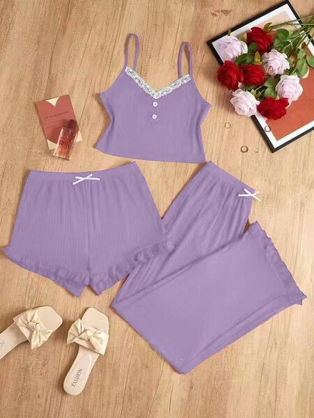 Ensemble Pyjama Femme 3 Pièces