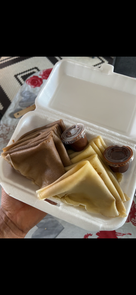 Crêpe sucrée vanille/chocolat