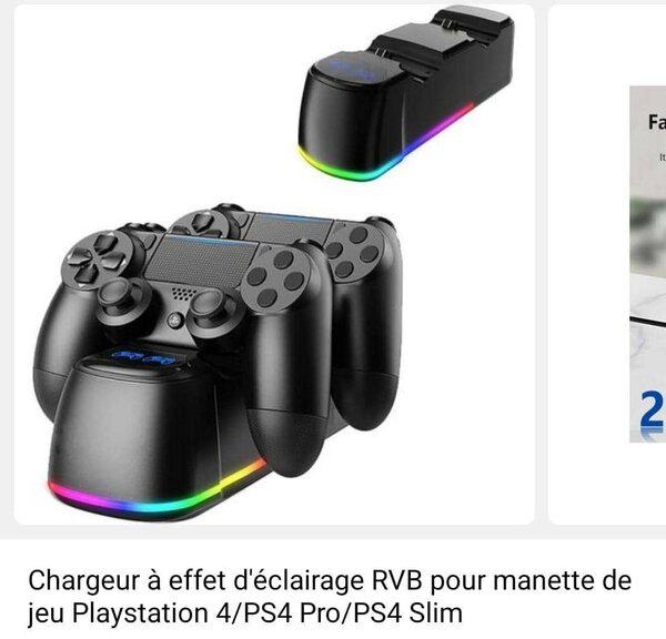 Chargeur rapide pour manettes PS4