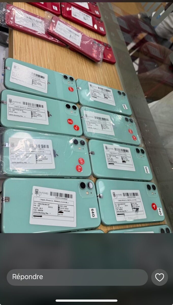 Smartphones multicolores