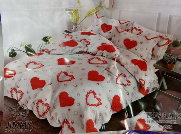 Draps saint Valentin 3 places
