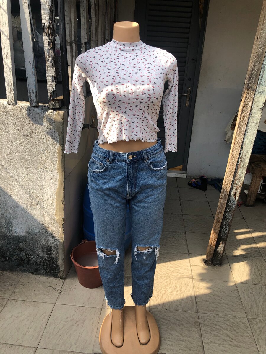 Crop top à manches longues