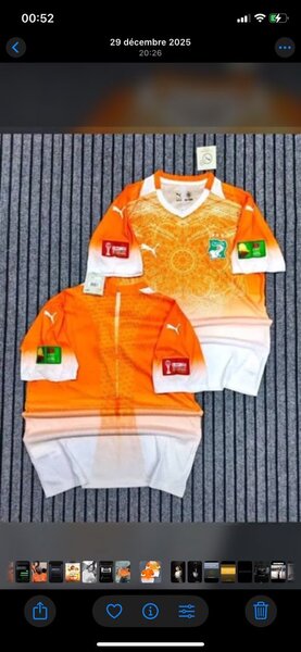 Maillot de Football Orange