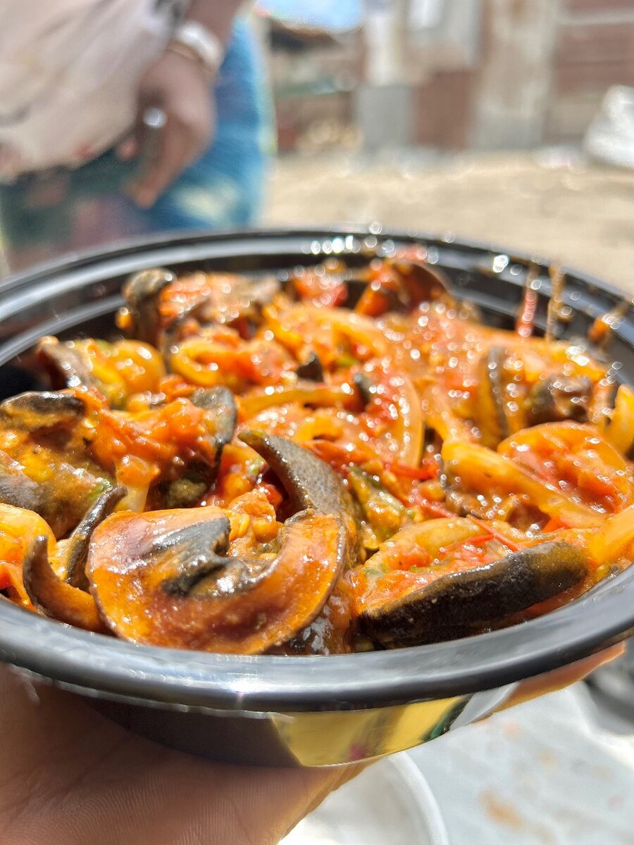 Escargots sautés avec atieké