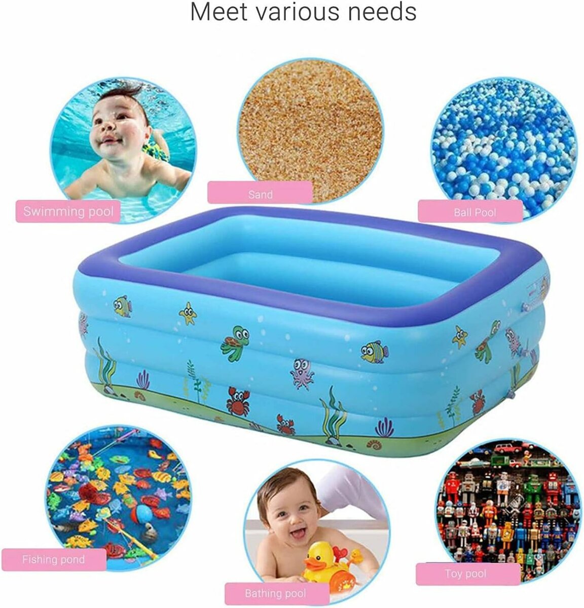 Piscine gonflable rectangulaire 120cm