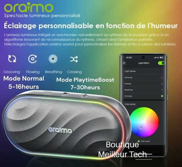 Oraimo SpaceBox Enceinte Bluetooth Bass Percutante - Poste