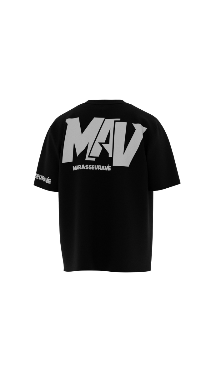 T-shirt noir imprimé tendance