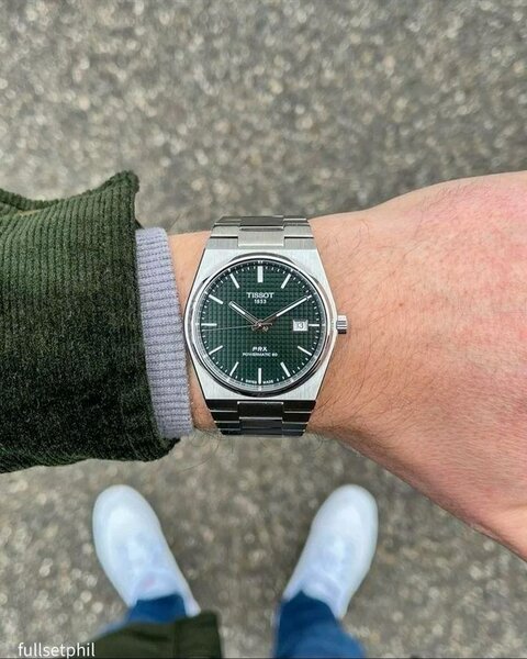 Montre Homme Acier Vert