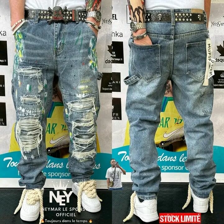 Jean homme tendance déchiré