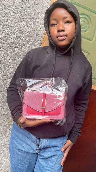 Petit sac à bandoulière rose chic