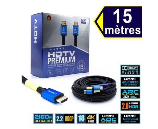 Câble HDMI 4K 15m
