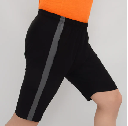 side panel black 4D Stretch Fitness shorts