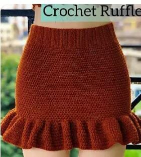 Jupe en Crochet à Volants