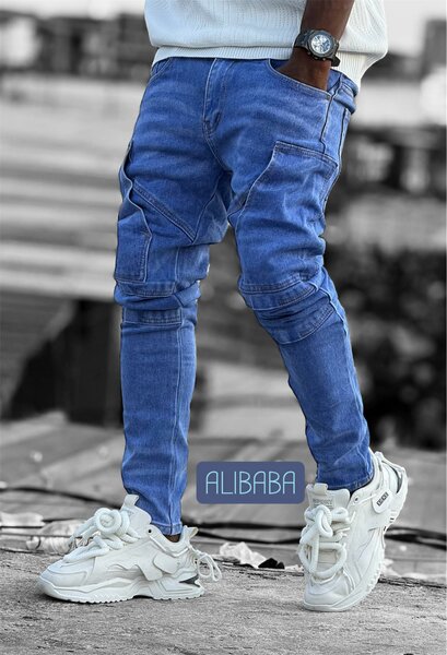 Jean cargo slim homme