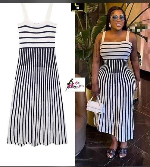 Robe rayée élégante estivale