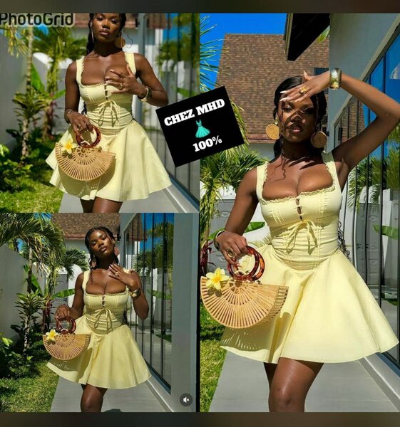 Robe d'été jaune tendance