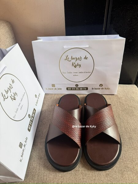 Sandales en cuir confortables