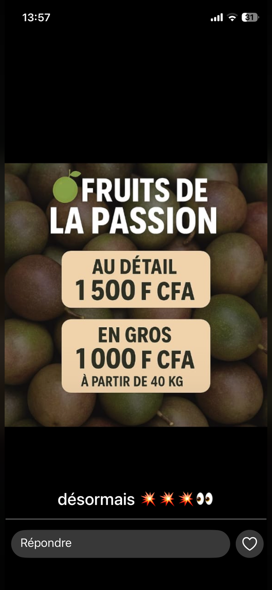 Fruits de la Passion Frais