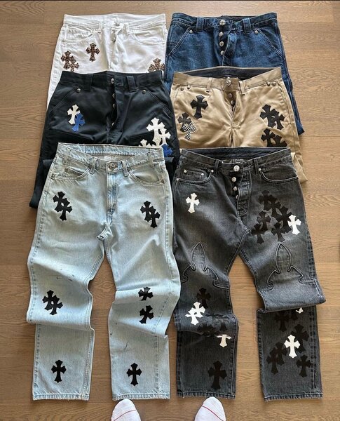 Jeans Homme Motifs Croix