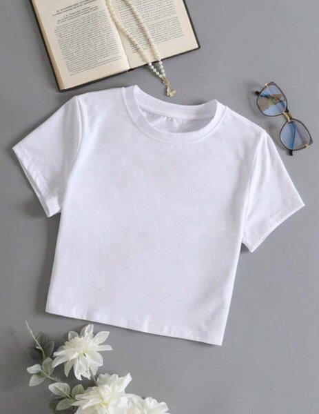 Crop top basique en coton