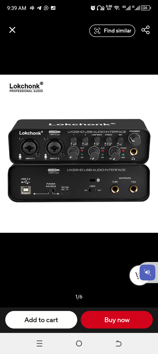 UX22 Audio Sound Card Interface