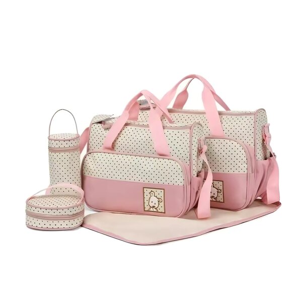 Pink Baby Diaper Bag Set