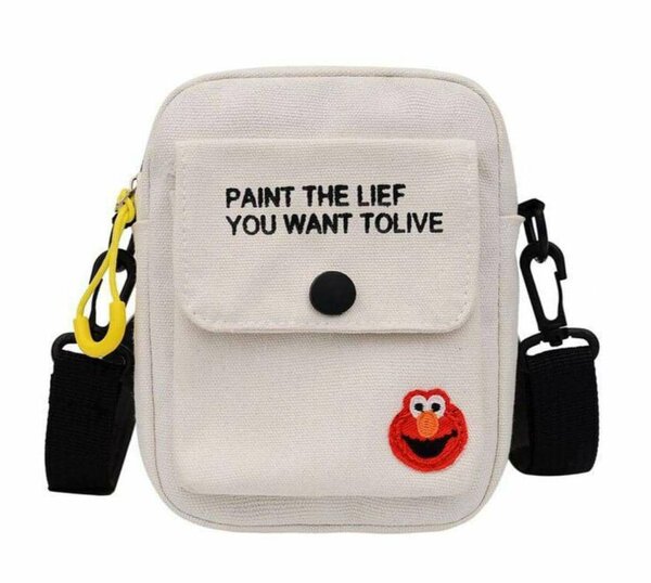 Sac bandoulière en 4 couleur vert ,jaune, noir , blanc