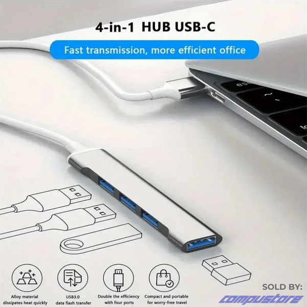 4 in 1 Type C USB Hub