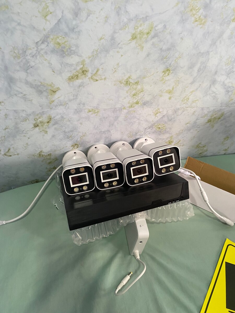 CCTV cameras 4 channel complete full colored kit