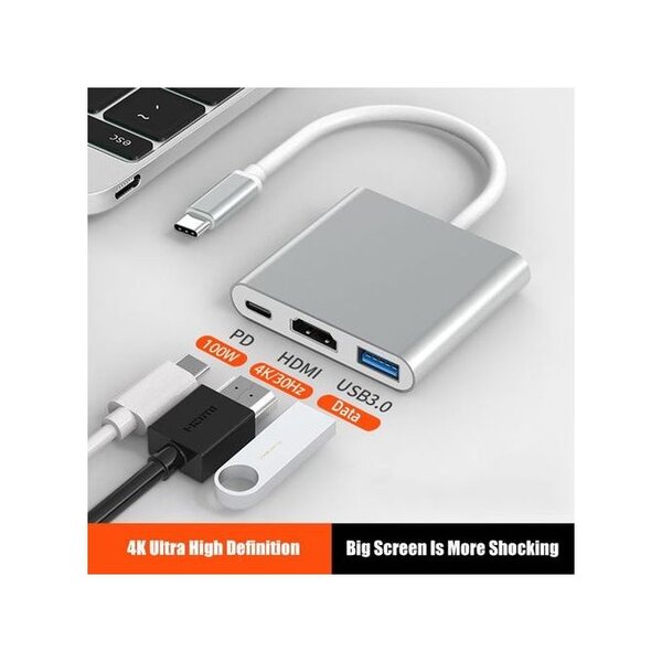 Adaptateur USB-C 3en1