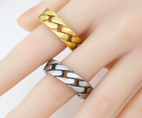 Bague Moderne Argent et Or