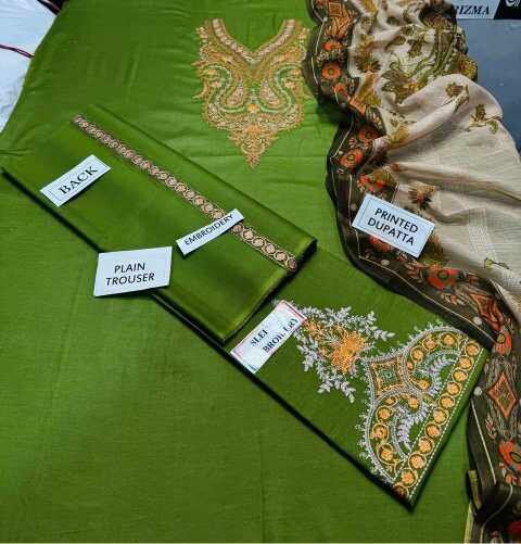 3 Pcs Unstitched Women Suit